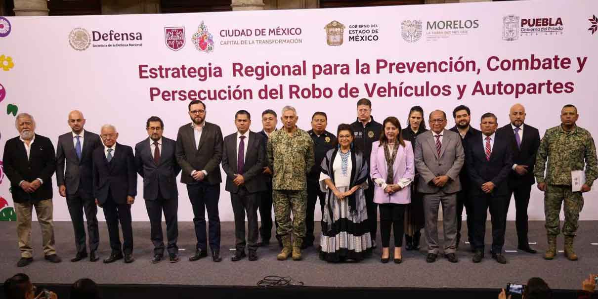 Alianza regional entre CDMX, Edomex, Puebla, Hidalgo y Morelos para combatir el robo de autos