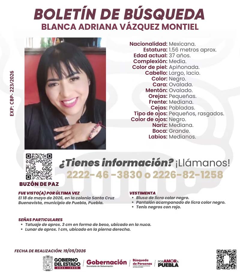 Blanca Adriana entró a una clínica de belleza en Zavaleta y desapareció sin dejar rastro