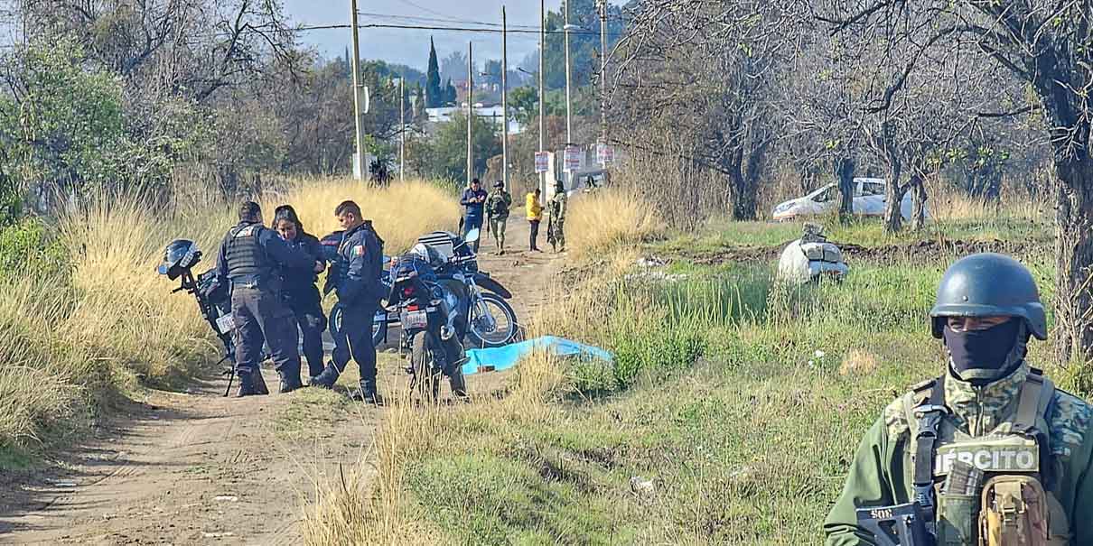 Hallan cadáver en terrenos baldíos de Cholula, con signos de violencia