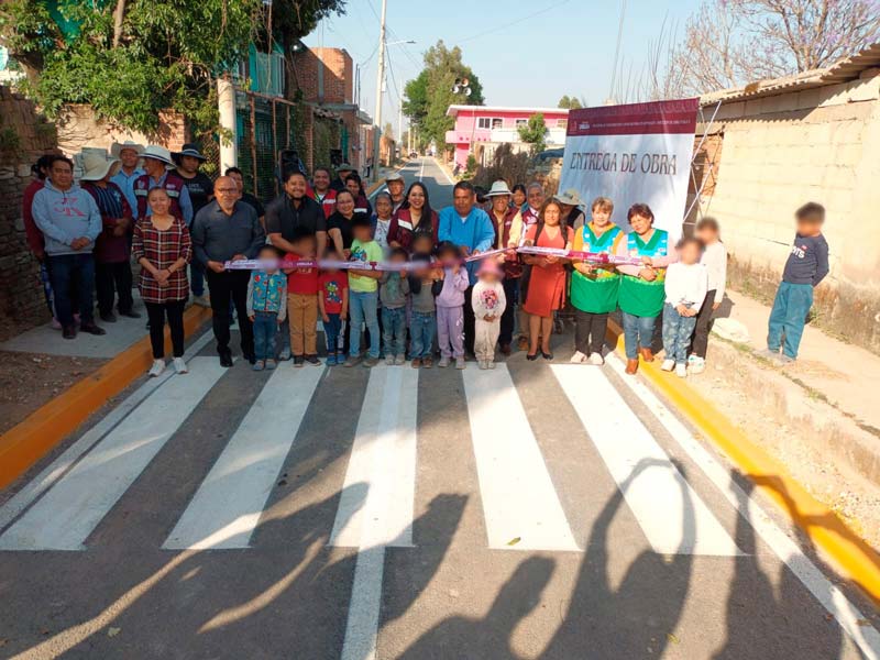 Calle 4 Norte en San Juan Tlautla se rehabilita; acceso seguro al CAIC para estudiantes