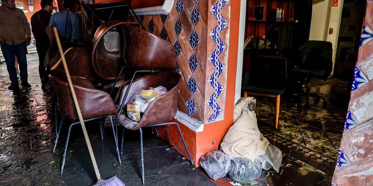 Comercios dañados