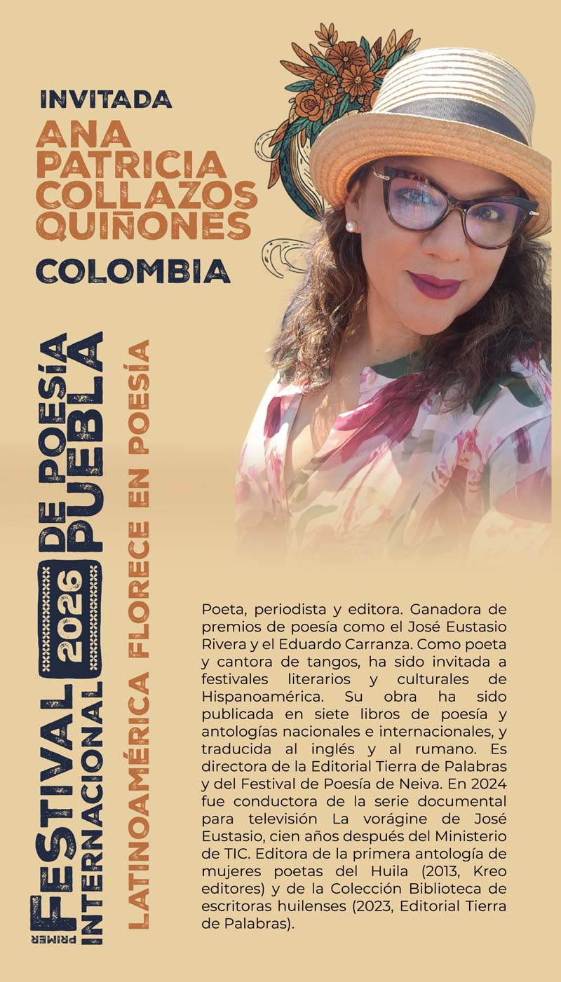 Poetas de Colombia, Perú, España, EU y México participarán en el Festival de Poesía Puebla 2026