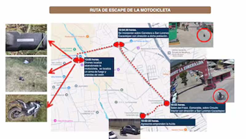 Así fue la ruta de escape tras el crimen