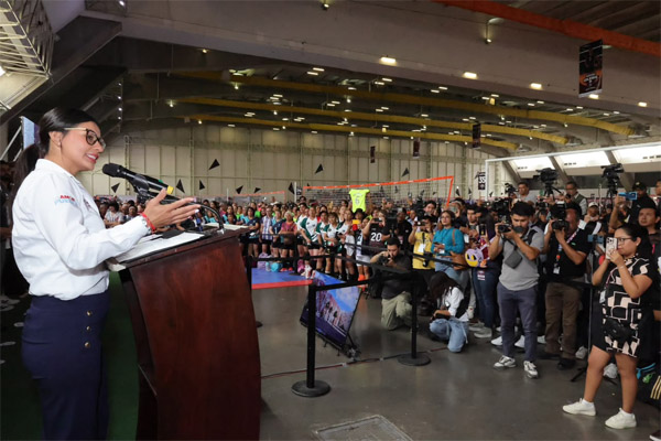 La secretaria de Deporte y Juventud, Gabriela “La Bonita” Sánchez,