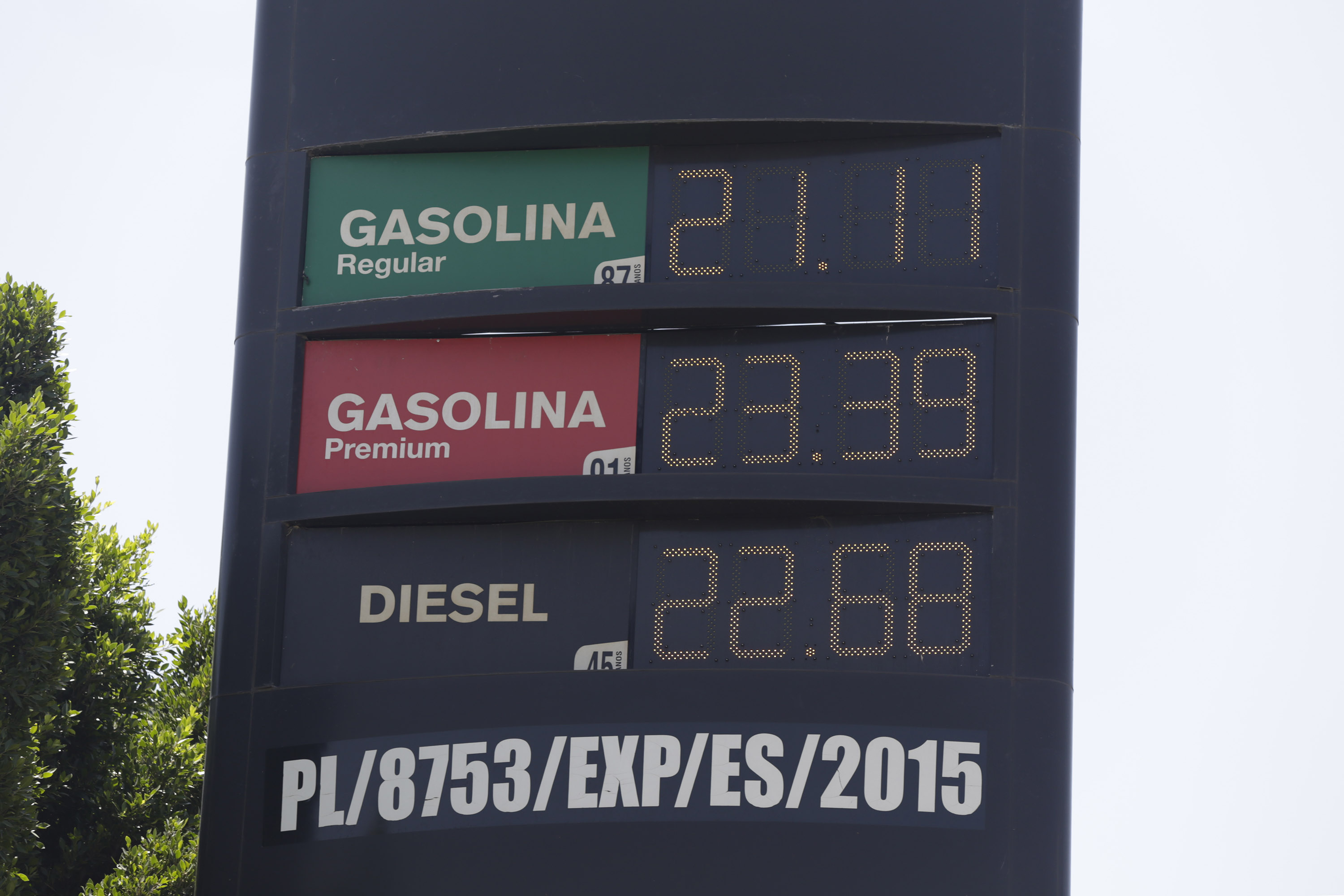 Precio de gasolina