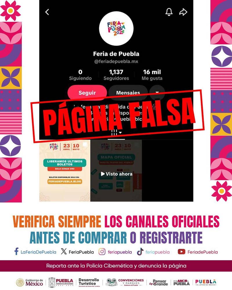 Gobierno de Puebla advierte sobre boletos falsos del Teatro del Pueblo