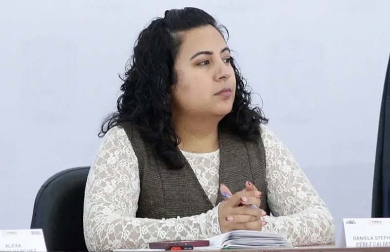 La secretaria de Planeación, Finanzas y Administración, Daniela Stephany Pérez Calderón.