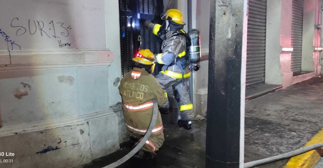 incendio en bodega de Atlixco