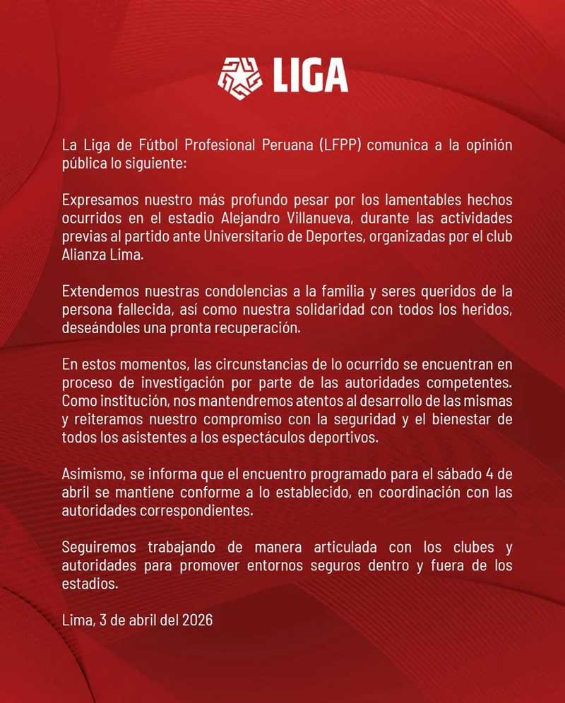 Incidente mortal en Matute: un muerto y 47 heridos previo al clásico peruano