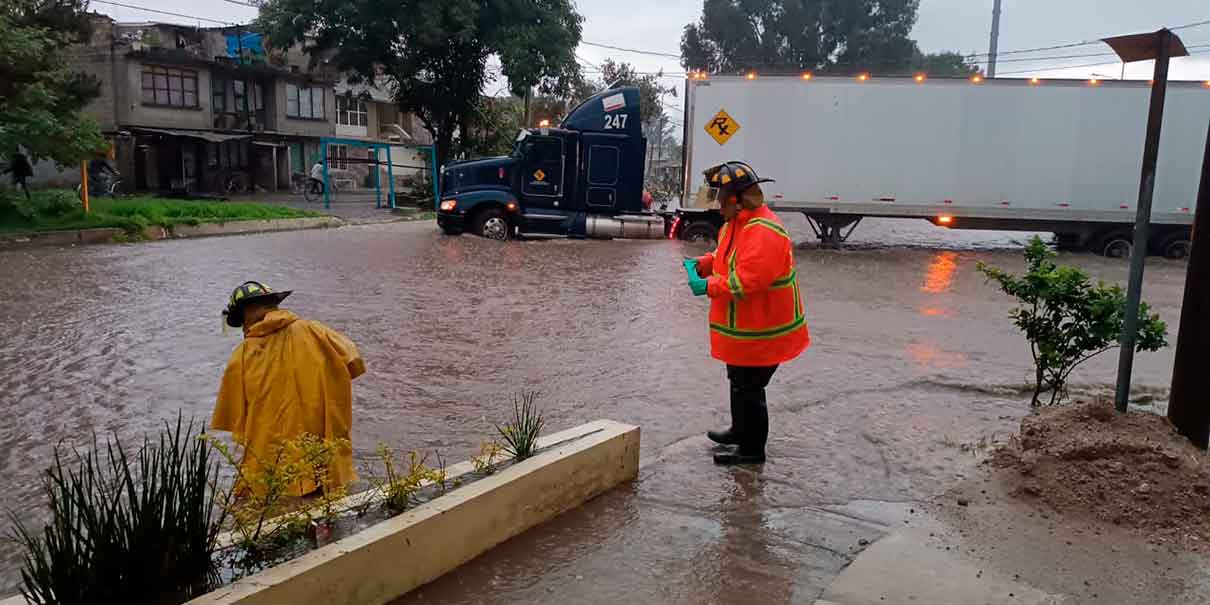 Operativo por lluvias en Texmelucan