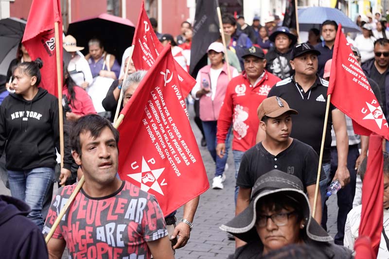 La UPVA marcha en Puebla para exigir justicia por Meztli Sarabia a nueve años de su asesinato