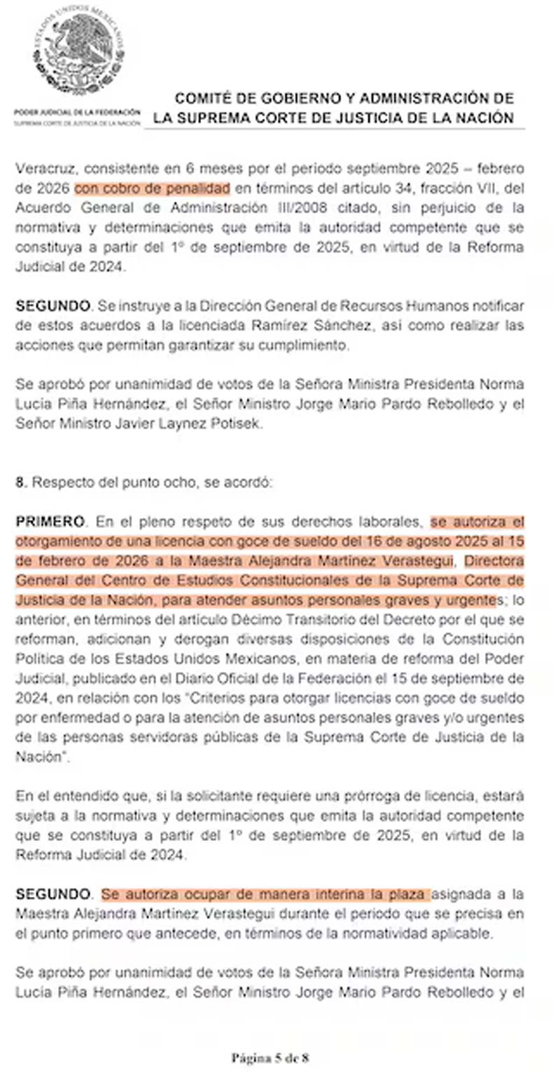 La vieja Corte concedió "licencias doradas" a 49 funcionarios de alto nivel