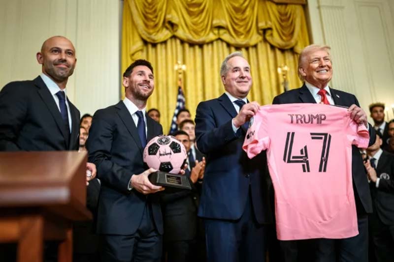 Messi visita la Casa Blanca y Trump lo compara con Cristiano Ronaldo