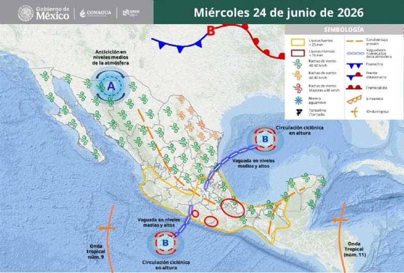 Lluvias intensas afectarán a México: advierten riesgo de inundaciones