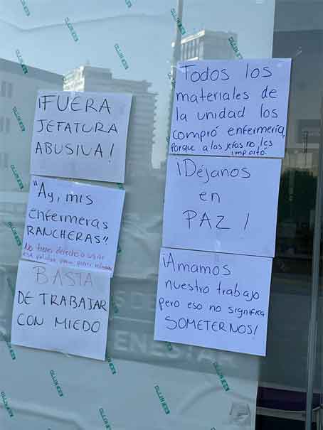 Manifestación del personal del Hospital General de Cholula CIERRA PERIFÉRICO; exigen mejores condiciones laborales