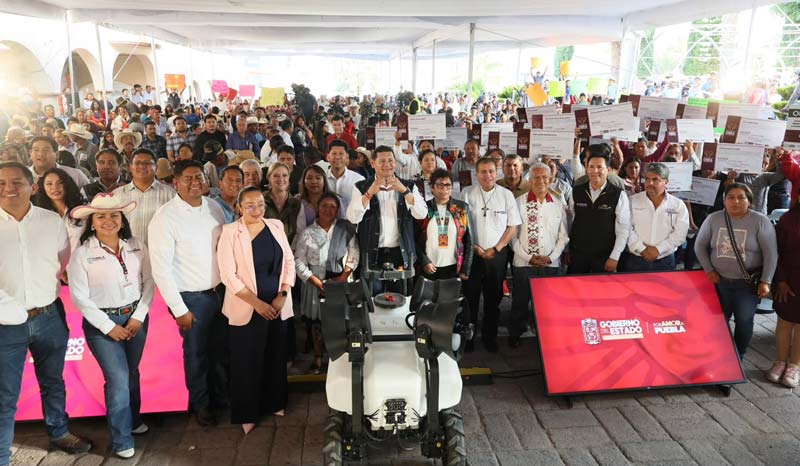 Microrregión de Cuautinchán recibe apoyos al campo, vivienda e infraestructura del Gobierno de Puebla