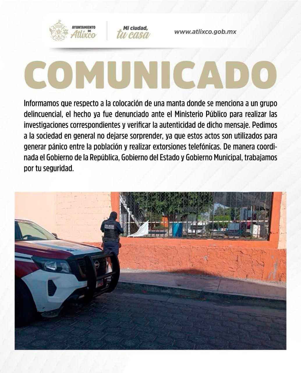 Comunicado narcomanta