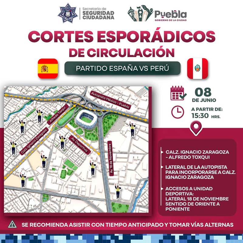 Para el España vs Perú, mil 780 policías en alerta en el Estadio Cuauhtémoc