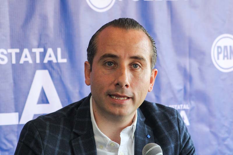 El dirigente estatal del PAN, Mario Riestra Piña.