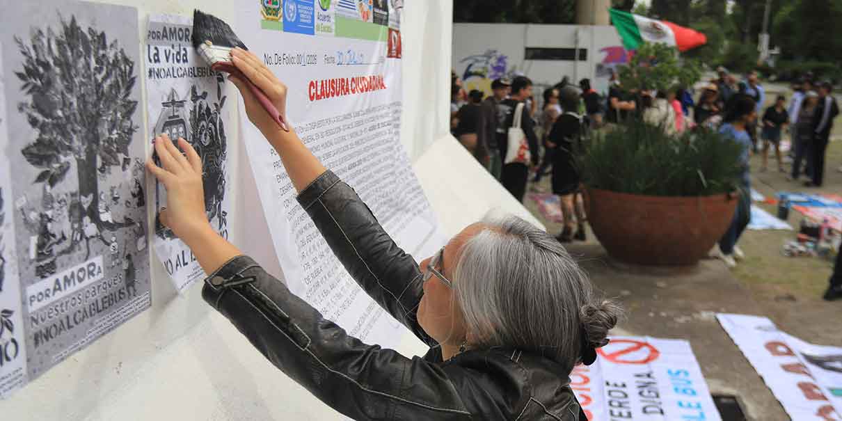 Protestan contra cablebús