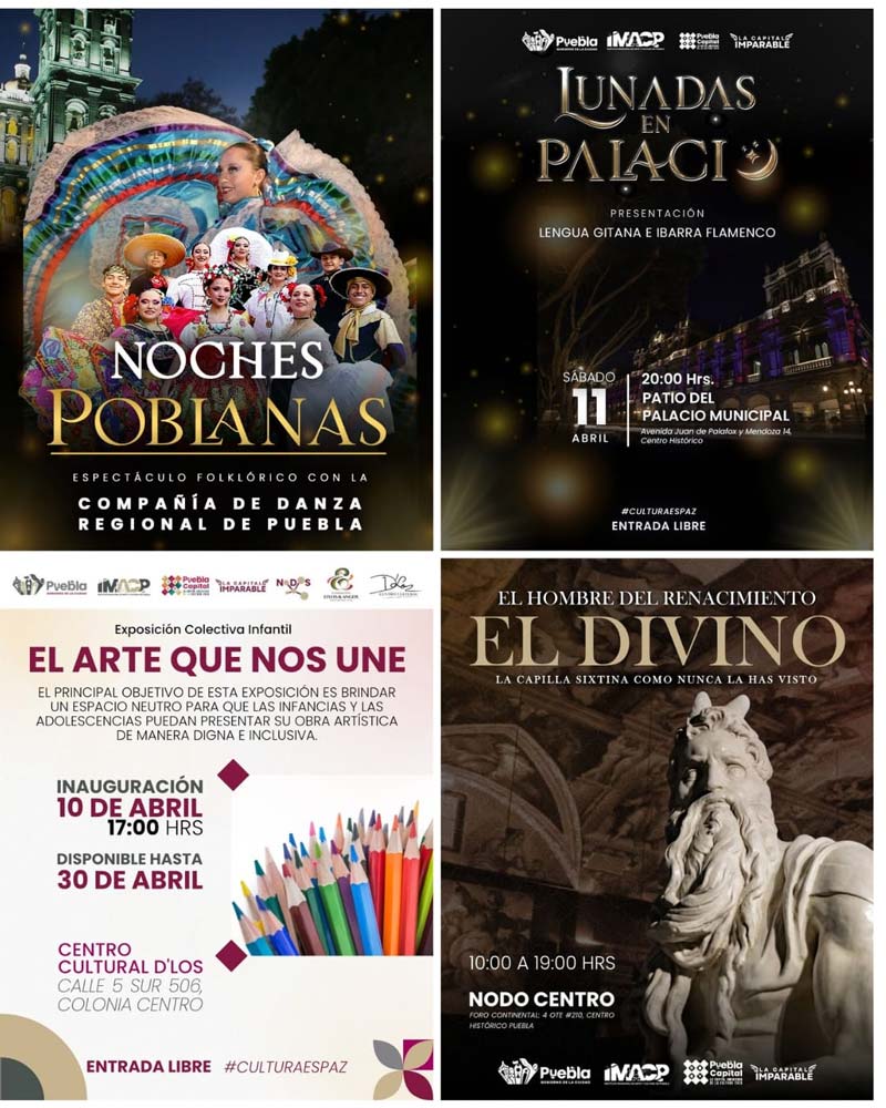 Puebla vive un fin de semana cultural con actividades gratuitas y espectáculos