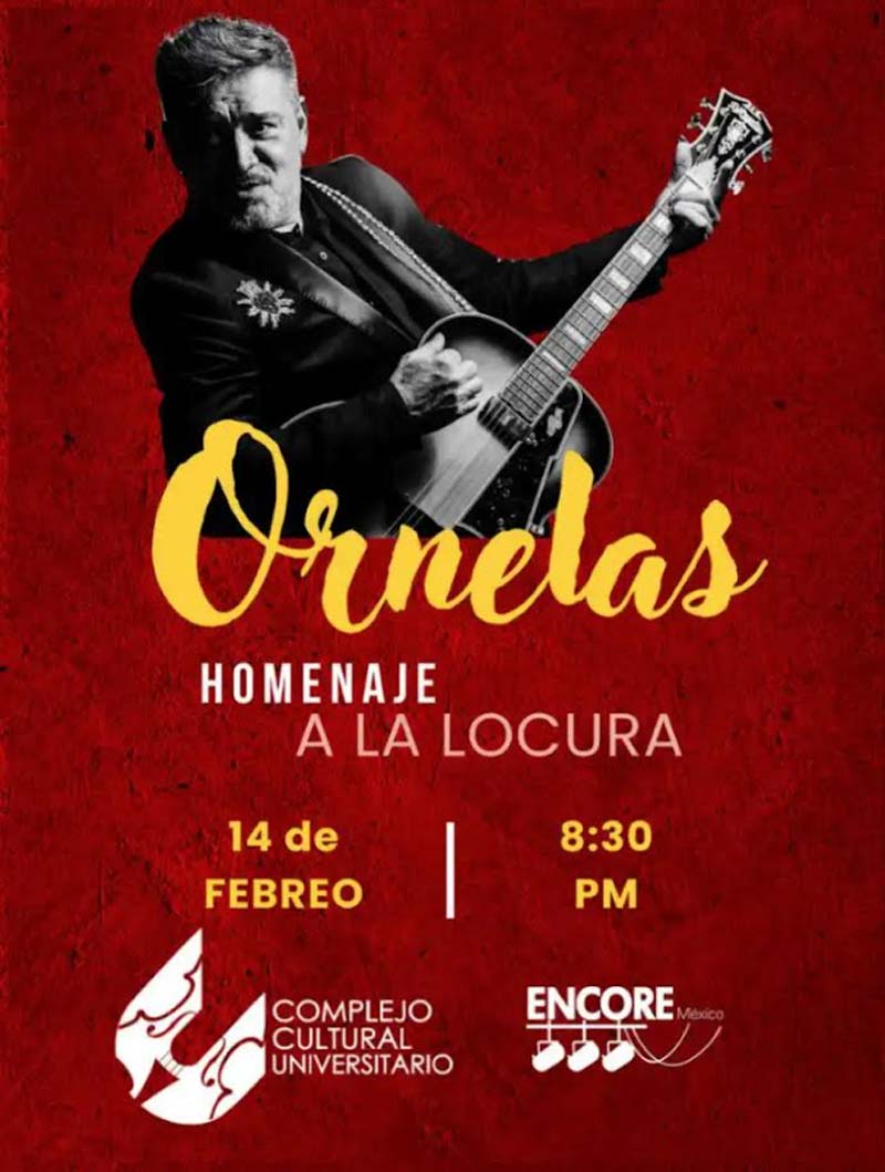Raúl Ornelas celebrará el Día del Amor con concierto “Homenaje a la Locura” en Puebla 