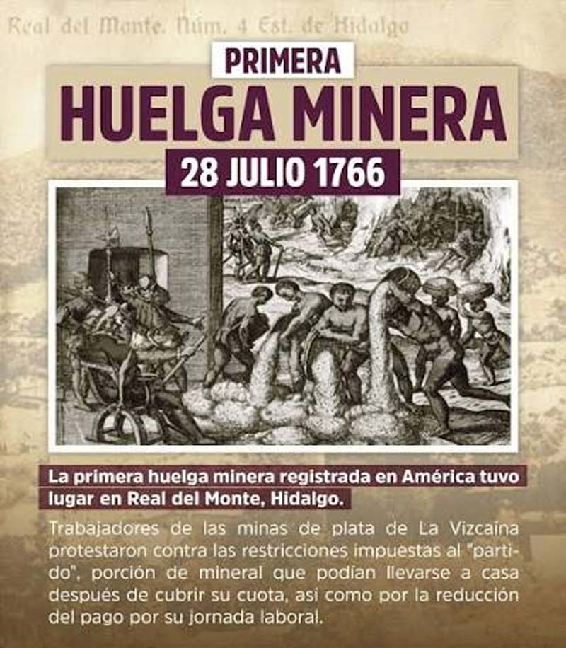 Real del Monte y la histórica huelga minera de 1766.