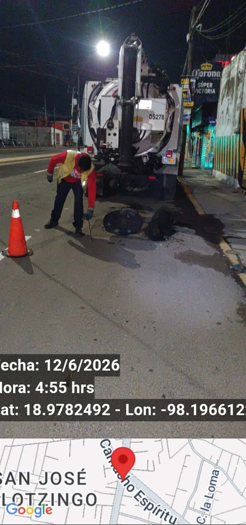 Realiza Agua de Puebla videoinspección y trabajos de desazolve tras afectación en la avenida José María La Fragua