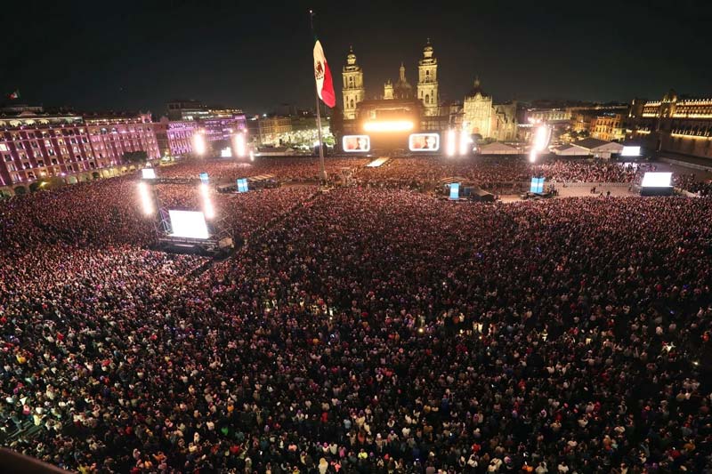 Shakira impone récord en el Zócalo CDMX: 400 mil personas la acompañan en cierre histórico
