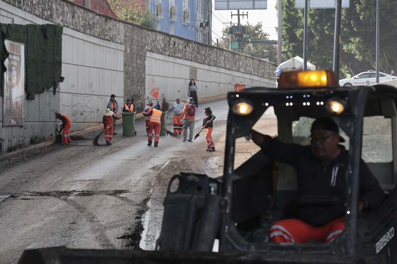 Siguen labores de limpieza en Puebla tras las intensas lluvias e inundaciones registradas
