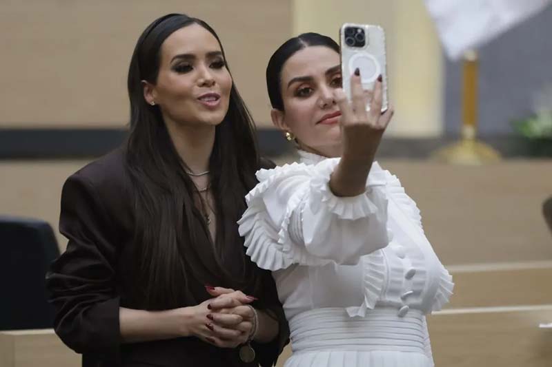 Las diputadas morenistas Nayeli Salvatori y Grace Palomares