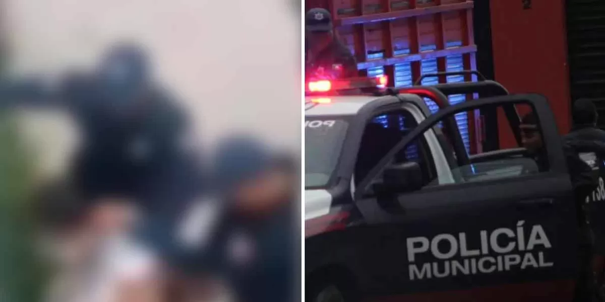 A g0lpes policías de Hidalgo mat4n a un anciano; queman patrulla en protesta
