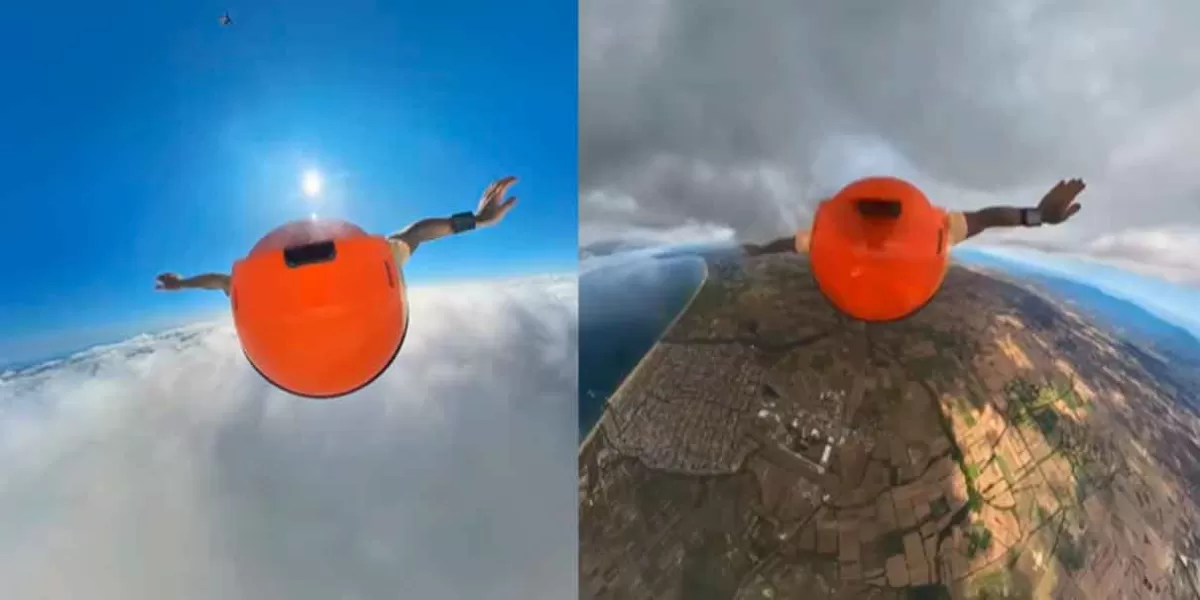 Paracaidista muestra en IMPRESIONANTE VIDEO cómo son las nubes por dentro