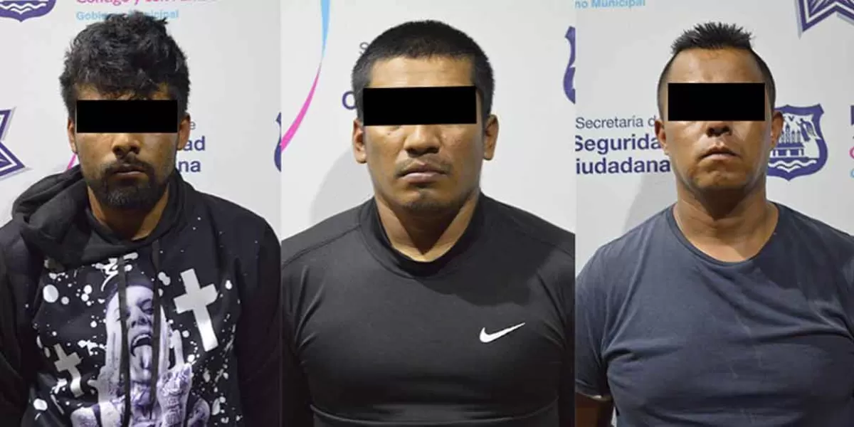 Con armas, droga y cartuchos detienen a tres sujetos en Xonaca