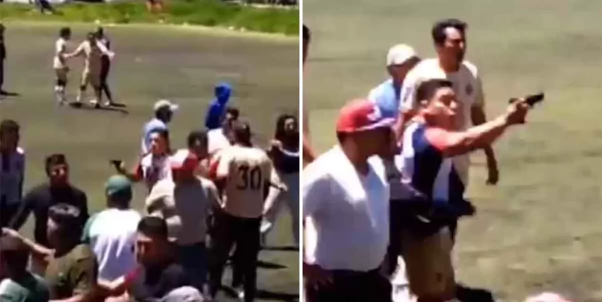 Sujeto amenaza a rivales con pistola durante partido de futbol amateur en Toluca