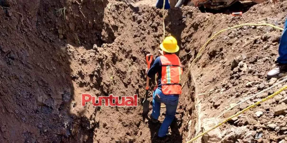 En Naupan, trabajador muer3 tras quedar sepultado cuando rascaba una zanja