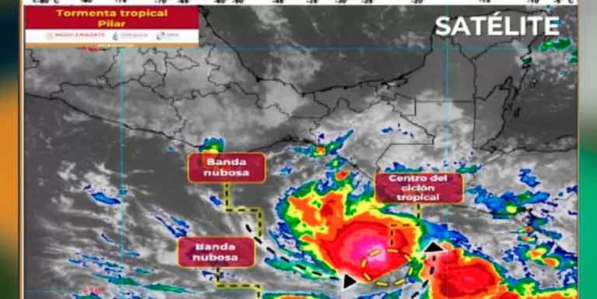 Avanza la tormenta tropical “Pilar”; se prevé viento con rachas de 50 a 70 km/h