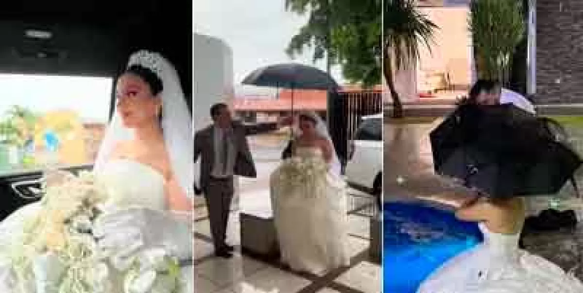 VIDEO. Critican a pareja que se casó pleno huracán y les llueven críticas