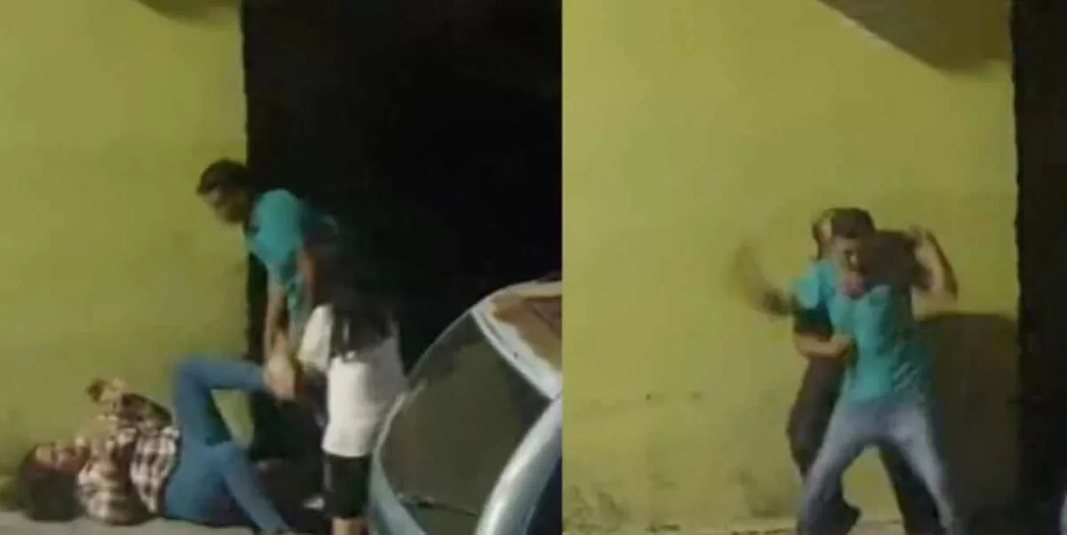 Mujer es golpeada por un sujeto en plena calle; vecino intentó ayudar, pero también fue lesionado por el agresor 