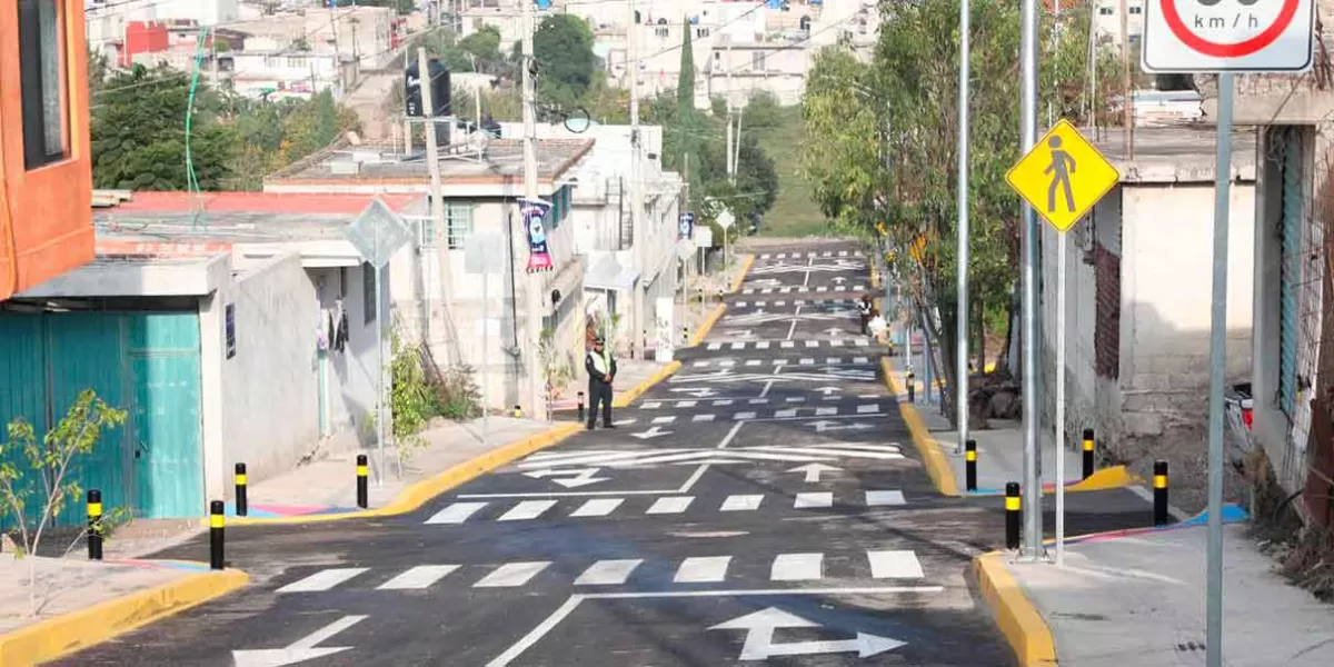 Una calle más pavimentada, ahora en Lomas de San Valentín