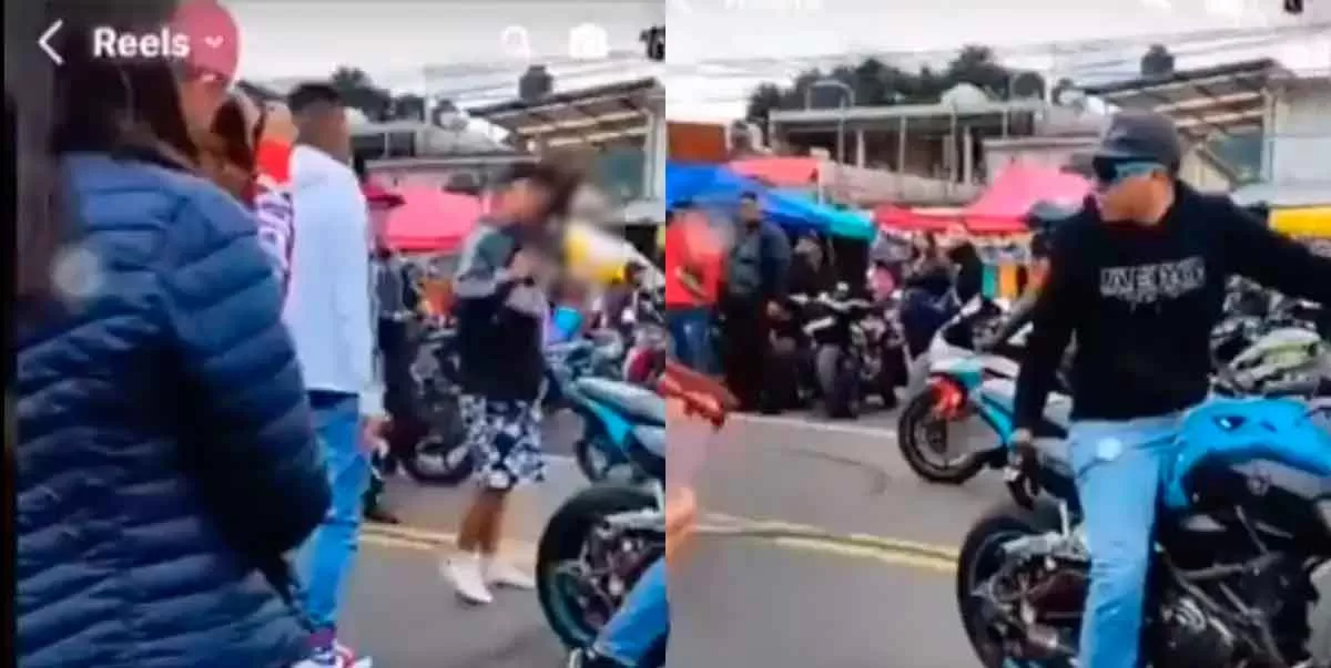 Video. Sujeto amenaza con arma de fuego de alto poder a motociclista tras riña en la México-Cuernavaca