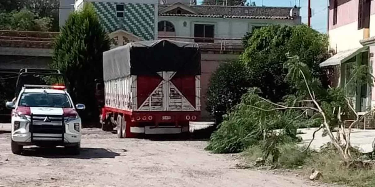 RATAS abandonaron camión en colonia de Texmelucan 
