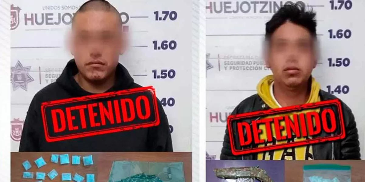 Detienen a presuntos narcomenudistas en Huejotzingo