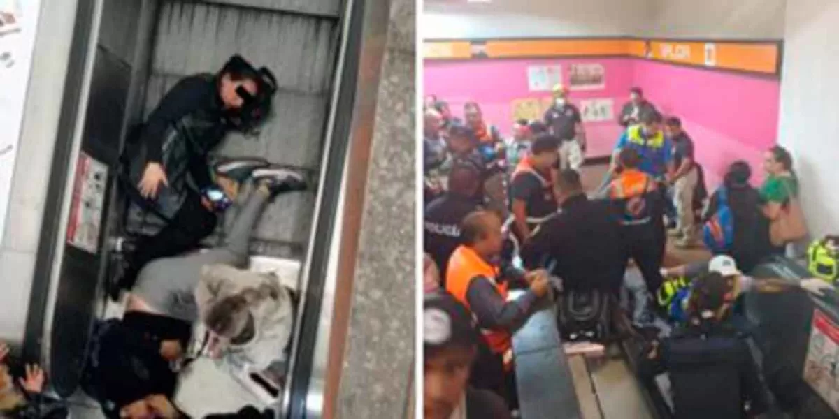 VIDEOS. Falla en el Metro Polanco; escaleras eléctricas dejan siete lesionados