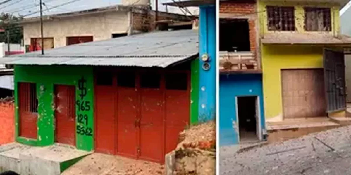 Balacer4 en Vila Corzo, Chiapas dejan viviendas rafagueadas