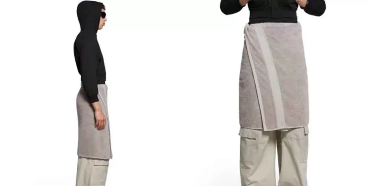 Lanza Balenciaga su falda toalla con un costo de más de 20 mil pesos
