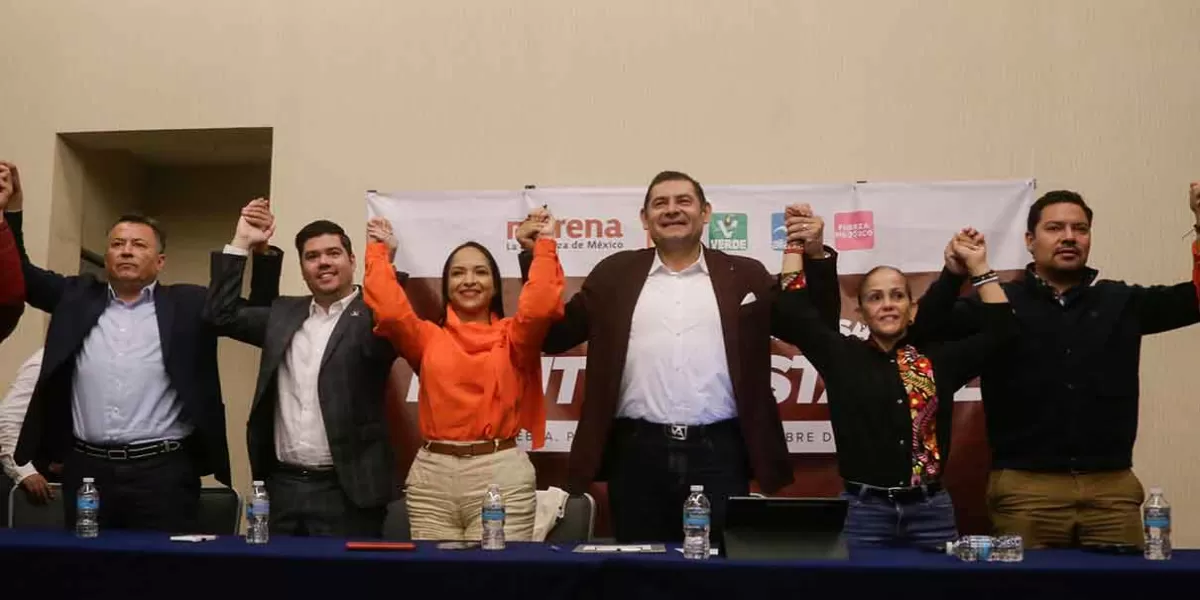 Morena-PT-PVEM-FXM-Nueva Alianza, la coalición por la gubernatura de Puebla