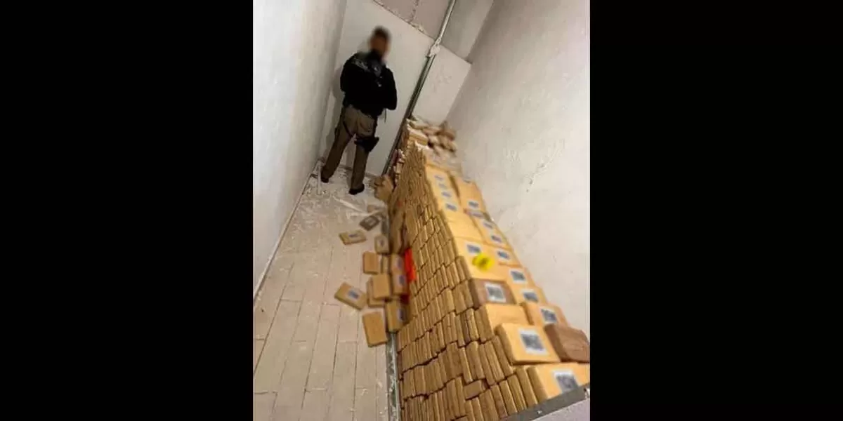 CAYÓ LA LEY. Descubren en Hidalgo casi tonelada y media de cocaína en pared falsa