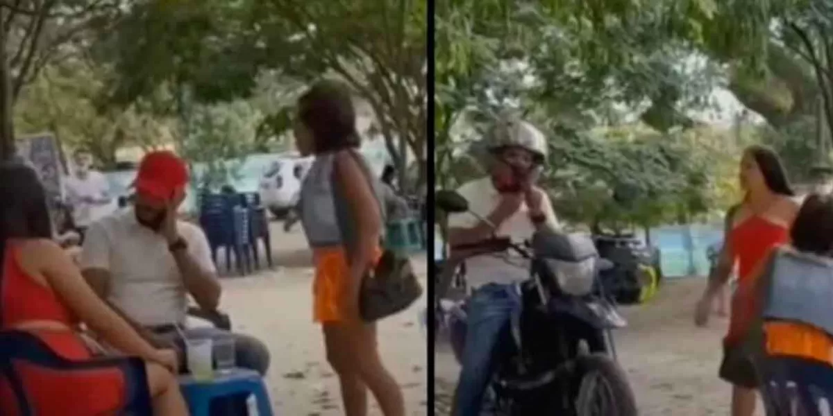 Mujer descubre a esposo con la “otra” y le exige le devuelva la moto que le regaló