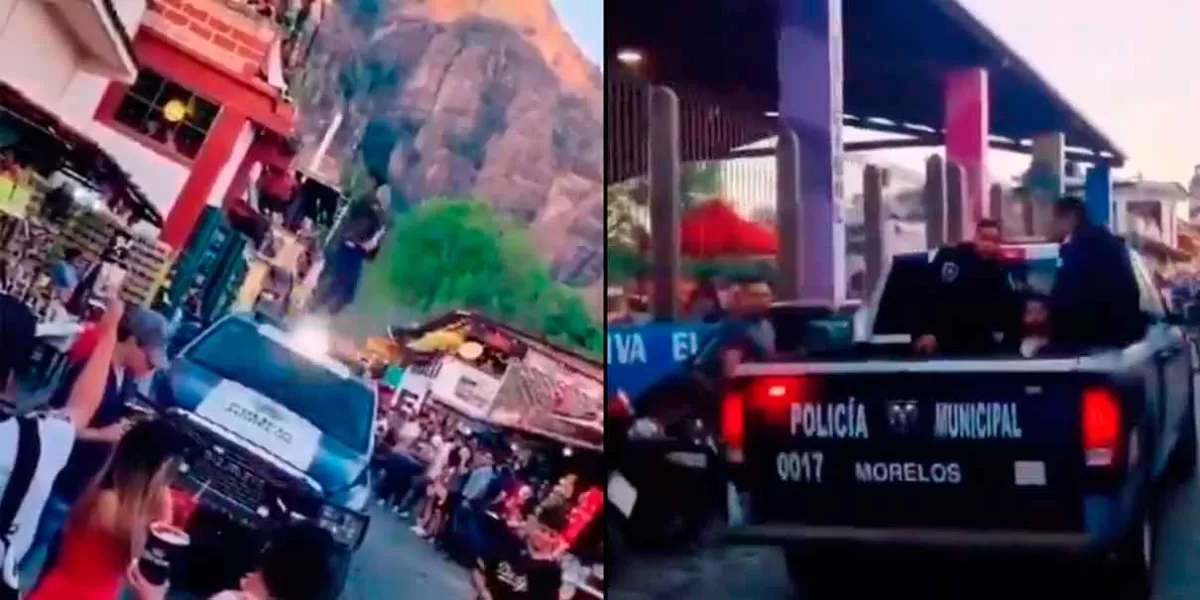 Mujer se menea sobre patrulla en Tepoztlán; es detenida